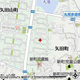 奈良県大和郡山市矢田山町43-3周辺の地図