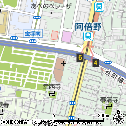 阿倍野区民センター　集会室１周辺の地図