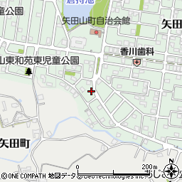 奈良県大和郡山市矢田山町74-11周辺の地図