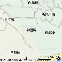 愛知県田原市六連町御門尻周辺の地図