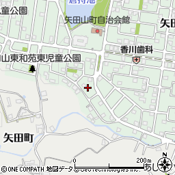 奈良県大和郡山市矢田山町74周辺の地図