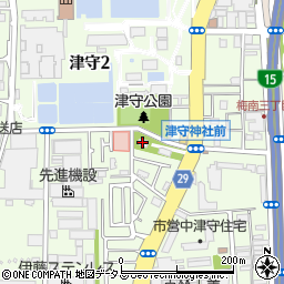 津守神社周辺の地図