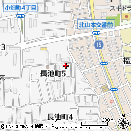 大阪府八尾市長池町5丁目14周辺の地図