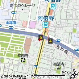 てこや　阿倍野駅前店周辺の地図
