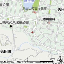 奈良県大和郡山市矢田山町74-2周辺の地図