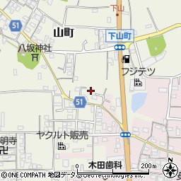 奈良県奈良市帯解田中町周辺の地図