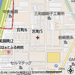 大阪府八尾市宮町5丁目周辺の地図