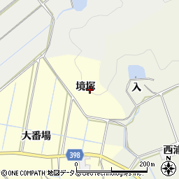 愛知県田原市八王子町境塚周辺の地図