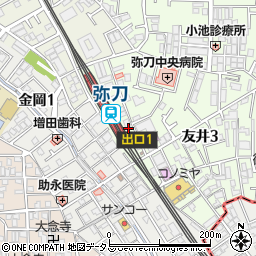 八剣伝 弥刀駅前店周辺の地図