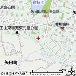 奈良県大和郡山市矢田山町74-8周辺の地図