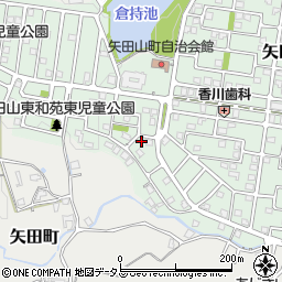 奈良県大和郡山市矢田山町74-9周辺の地図