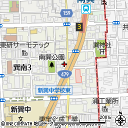 生野巽郵便局周辺の地図