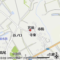 愛知県田原市南神戸町宮前周辺の地図