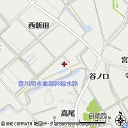 愛知県田原市南神戸町西新田周辺の地図