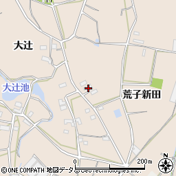 愛知県田原市西神戸町荒子新田周辺の地図