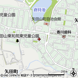 奈良県大和郡山市矢田山町79-1周辺の地図