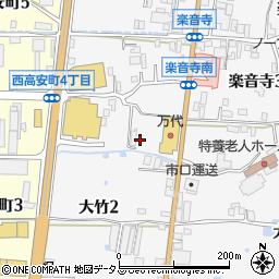 大阪府八尾市楽音寺1丁目151周辺の地図