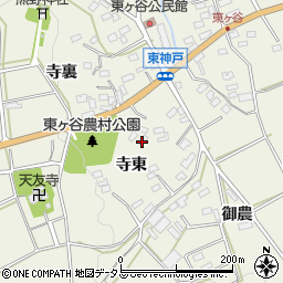 愛知県田原市東神戸町（寺東）周辺の地図