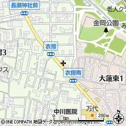 裏野商店倉庫周辺の地図