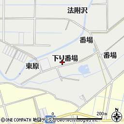 愛知県田原市江比間町下り番場周辺の地図