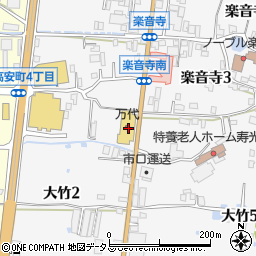 大阪府八尾市楽音寺1丁目140周辺の地図