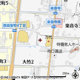 大阪府八尾市楽音寺1丁目150周辺の地図