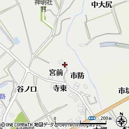 愛知県田原市南神戸町市防周辺の地図