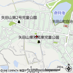 奈良県大和郡山市矢田山町77-6周辺の地図