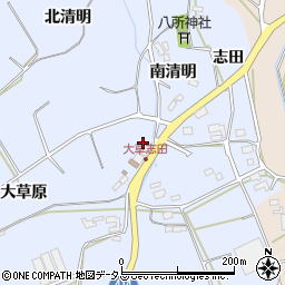 愛知県田原市大草町（南清明）周辺の地図
