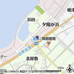 愛知県田原市石神町（浜田）周辺の地図
