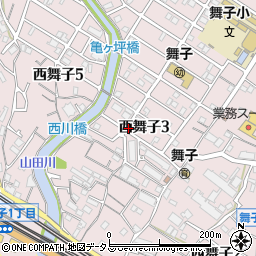 兵庫県神戸市垂水区西舞子周辺の地図