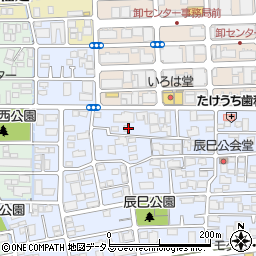 岡山県岡山市北区辰巳14周辺の地図