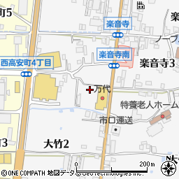 大阪府八尾市楽音寺1丁目147周辺の地図