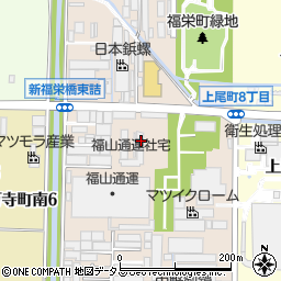 大阪府八尾市福栄町周辺の地図