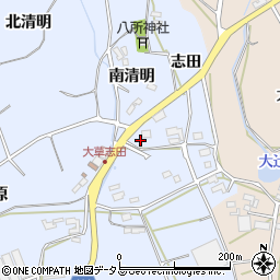 愛知県田原市大草町志田68周辺の地図