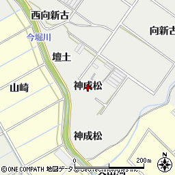 愛知県田原市江比間町神成松周辺の地図