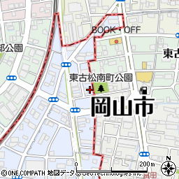 岡山県岡山市南区下中野55周辺の地図