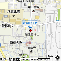 大阪府八尾市萱振町5丁目23周辺の地図