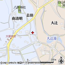 愛知県田原市大草町志田87周辺の地図