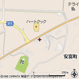 島根県益田市安富町383周辺の地図