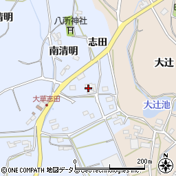 愛知県田原市大草町志田78周辺の地図