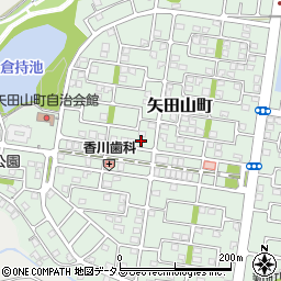 奈良県大和郡山市矢田山町23-4周辺の地図