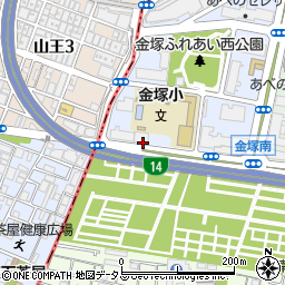 阪高ファインパーク阿倍野筋駐車場周辺の地図