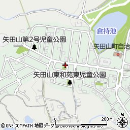 奈良県大和郡山市矢田山町77-10周辺の地図