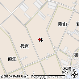 愛知県田原市福江町林周辺の地図