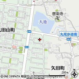 奈良県大和郡山市矢田山町38-3周辺の地図