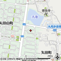 奈良県大和郡山市矢田山町38-2周辺の地図