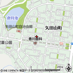奈良県大和郡山市矢田山町23-7周辺の地図