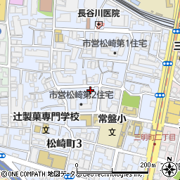 大阪府大阪市阿倍野区松崎町周辺の地図