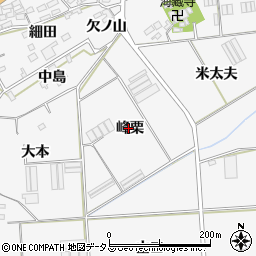 愛知県田原市伊川津町（峰栗）周辺の地図